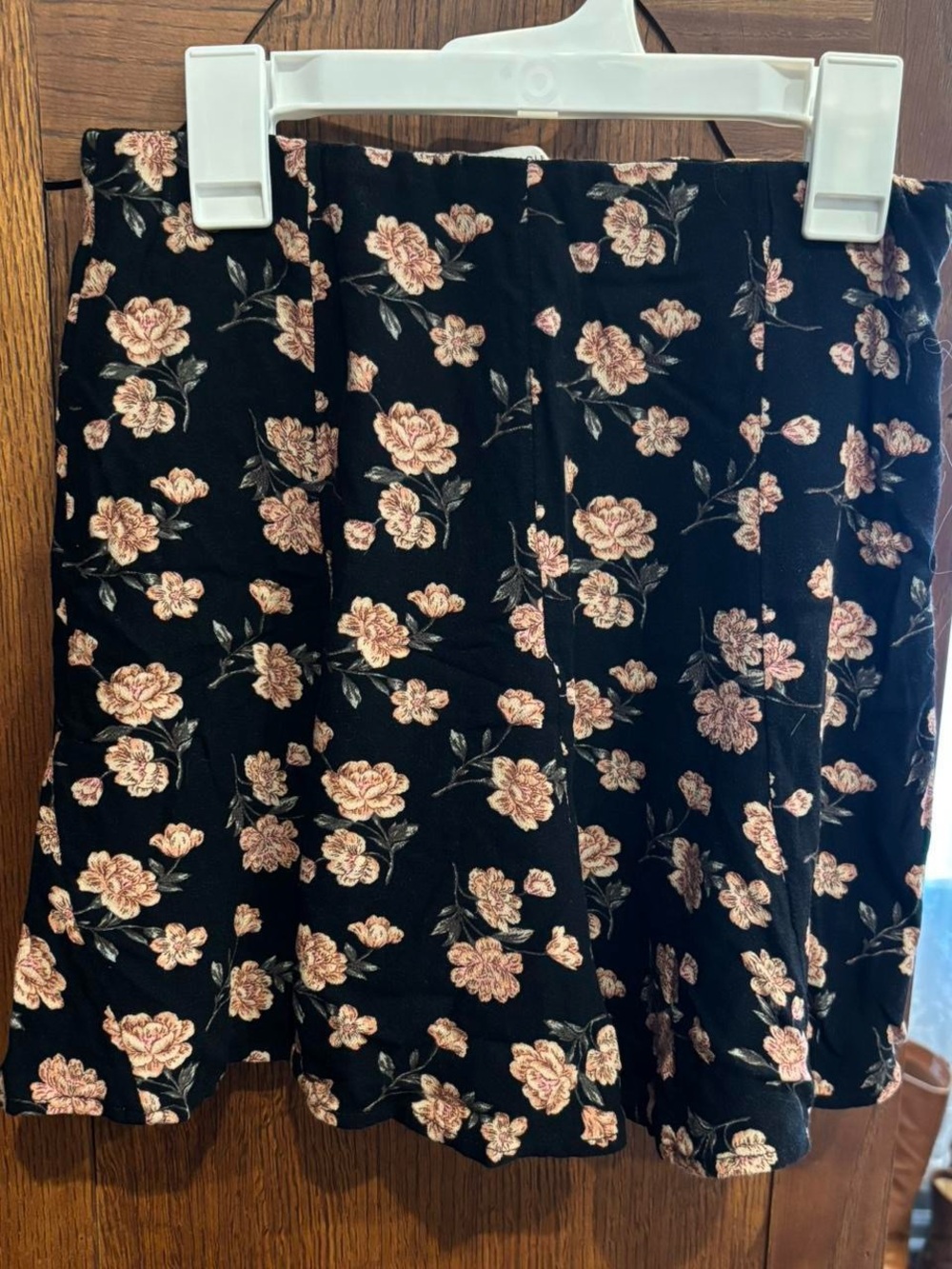 Floral Black Pleated Mini Skirt - Brand: